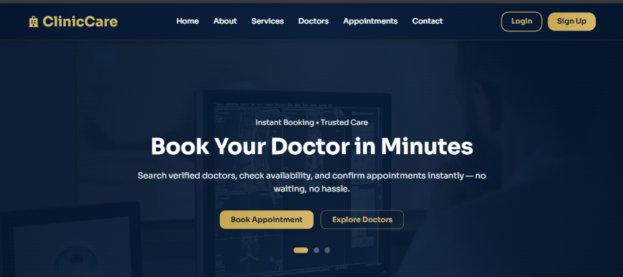 ClinicCare Book Your Appoinment