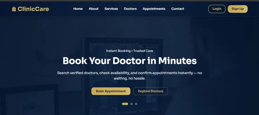 ClinicCare Book Your Appoinment